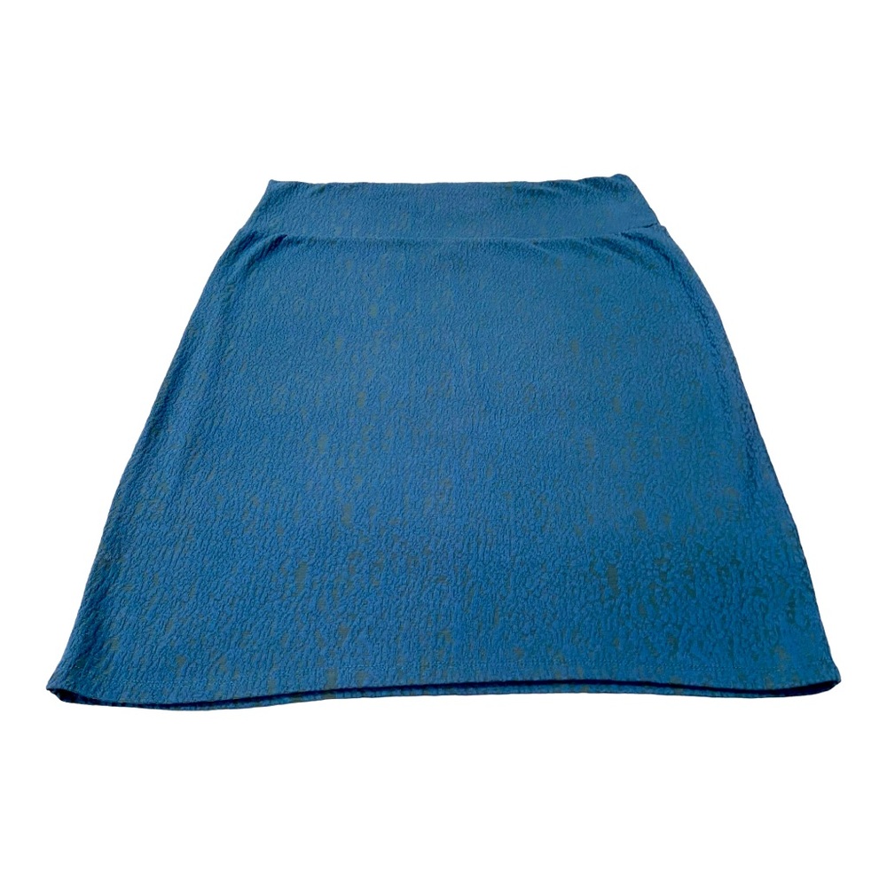 Large Blue LuLaRoe Cassie Pencil Skirt